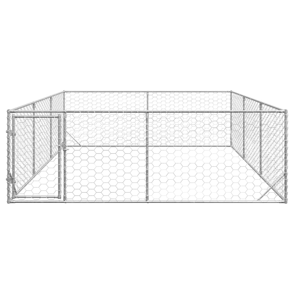 Vidaxxl niche d'extérieur avec porte 3x4x1 m en acier galvanisé