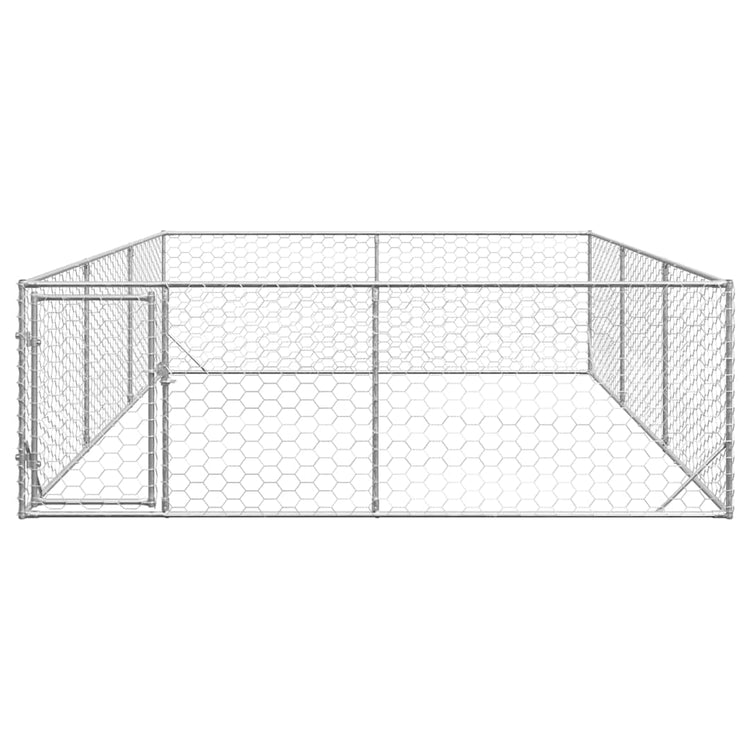 Vidaxxl niche d'extérieur avec porte 3x4x1 m en acier galvanisé