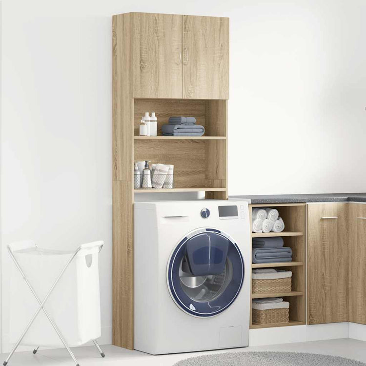 Vidaxx meuble lave-linge 64x24x190 cm finition bois et chêne sonoma coloré