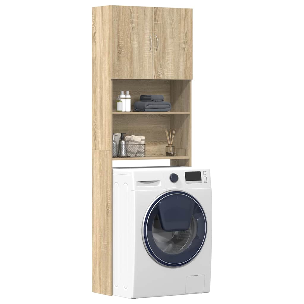 Vidaxx meuble lave-linge 64x24x190 cm finition bois et chêne sonoma coloré
