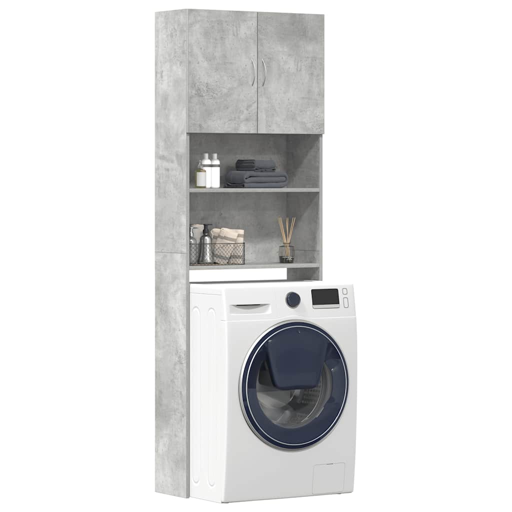 Vidaxx meuble lave-linge 64x24x190 cm bois d'ingénierie béton gris