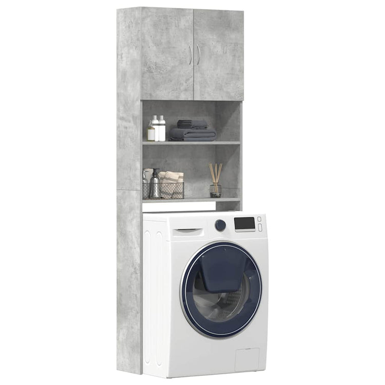 Vidaxx meuble lave-linge 64x24x190 cm bois d'ingénierie béton gris