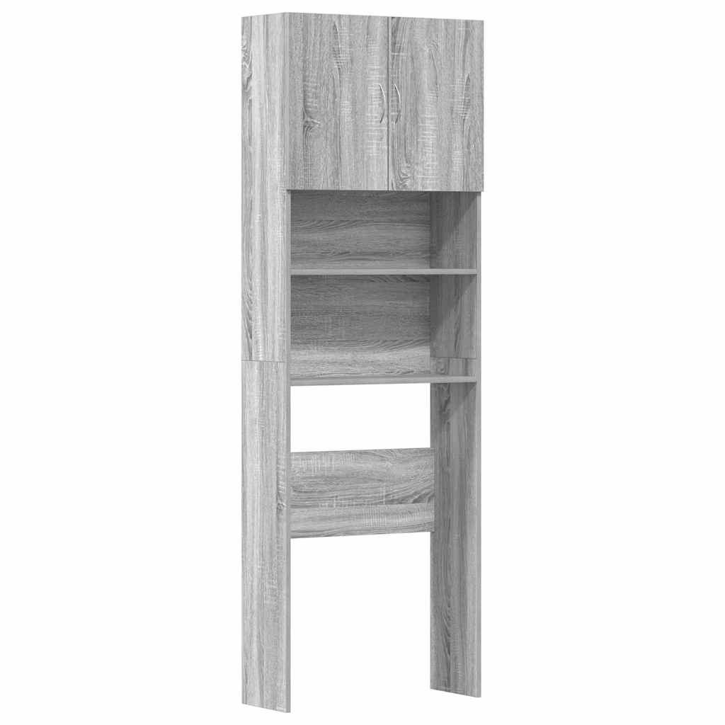 Vidaxx meuble lave-linge 64x24x190 cm bois fini gris couleur chêne sonoma
