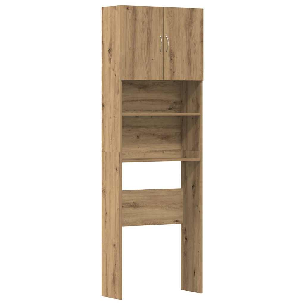 Vidaxx meuble lave-linge 64x24x190 cm bois travaillé, coloris chêne artisanal