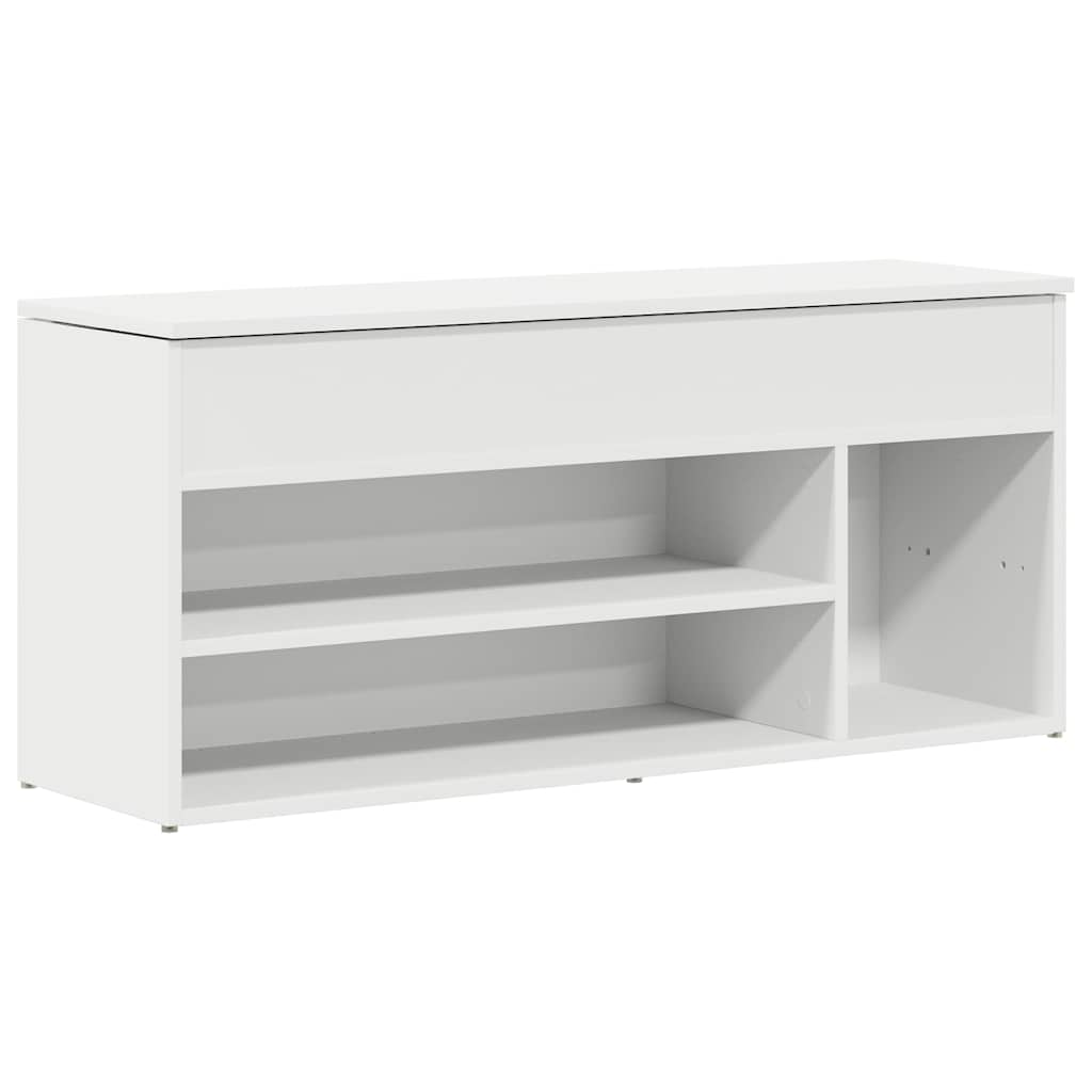 Vidaxx banc à chaussures 102x30,5x45 cm bois d'ingénierie blanc