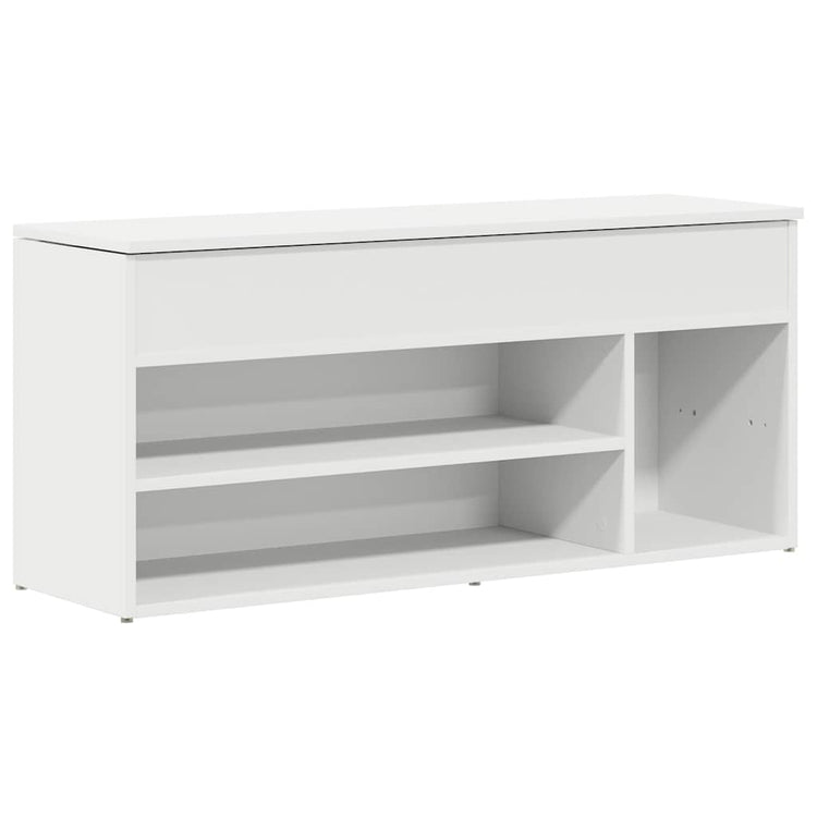 Vidaxx banc à chaussures 102x30,5x45 cm bois d'ingénierie blanc