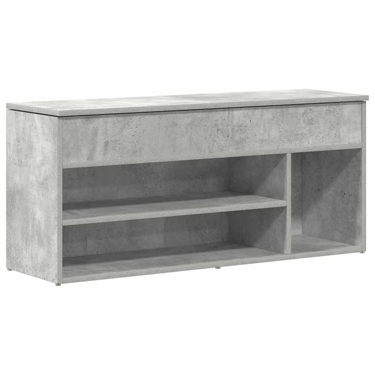 Vidaxx banc à chaussures 102x30,5x45 cm bois d'ingénierie béton gris