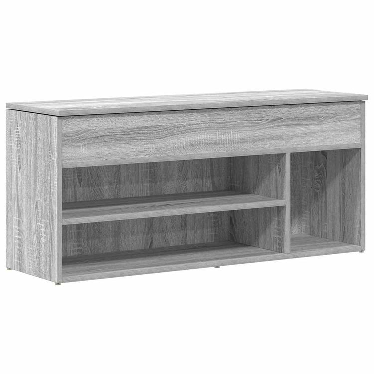Vidaxx banc à chaussures 102x30,5x45cm bois d'ingénierie gris couleur chêne sonoma