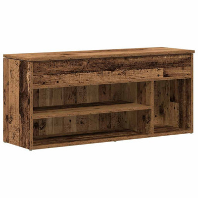 Vidaxx banc à chaussures 102x30,5x45 cm bois fini, couleur bois ancien