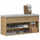 Banc à chaussures VidaXL 102x30,5x45 cm en bois travaillé, coloris chêne artisanal