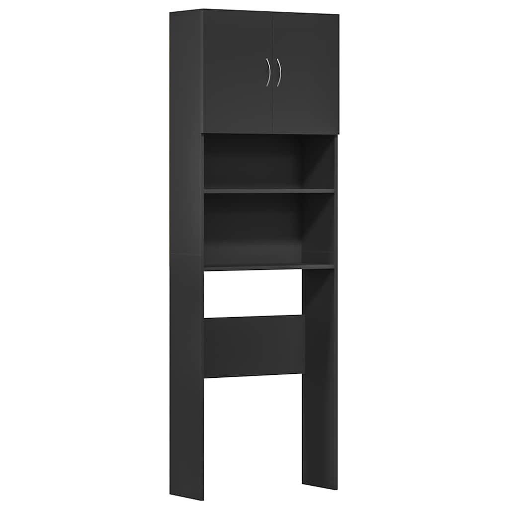 Vidaxx meuble pour machine à laver 64x24x190 cm bois fini noir