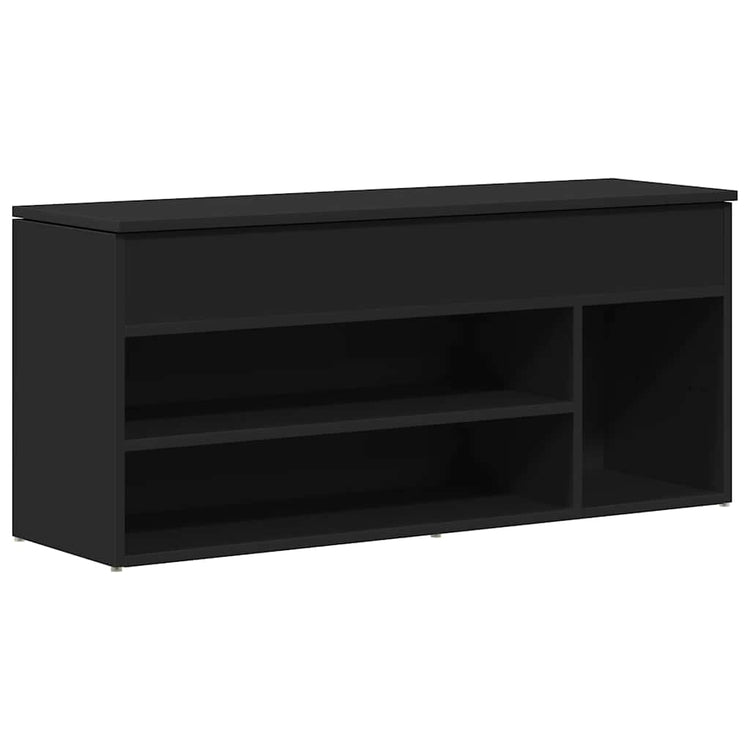 VidaXL banc à chaussures 102x30,5x45 cm bois fini noir