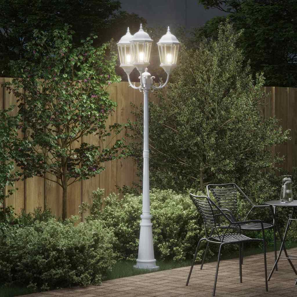 Vidaxx éclairage de jardin blanc 61 x 53 x 235 cm aluminium et verre
