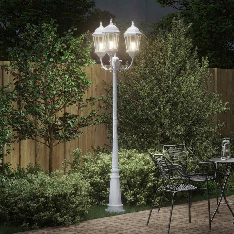 Vidaxx éclairage de jardin blanc 61 x 53 x 235 cm aluminium et verre