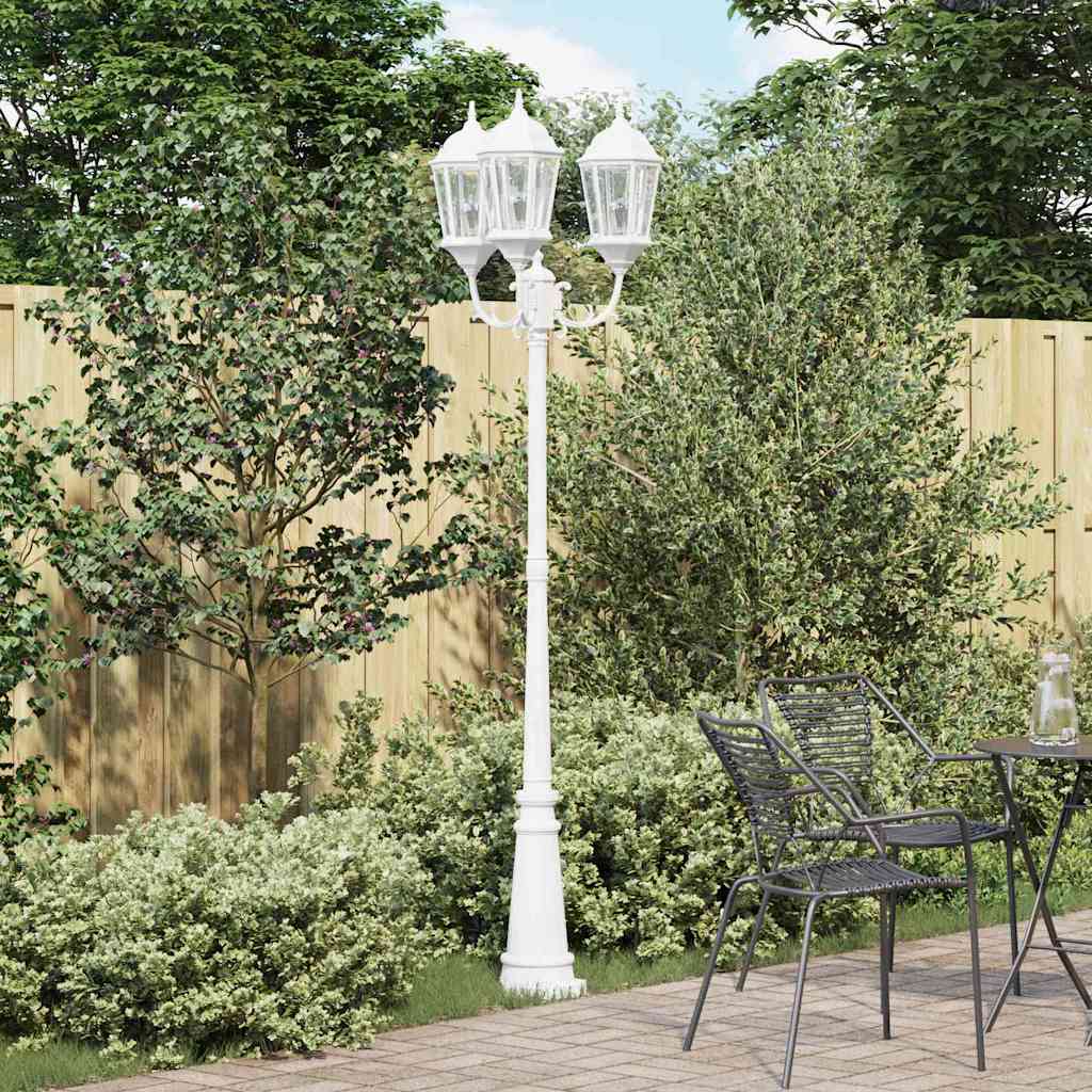 Vidaxx éclairage de jardin blanc 61 x 53 x 235 cm aluminium et verre