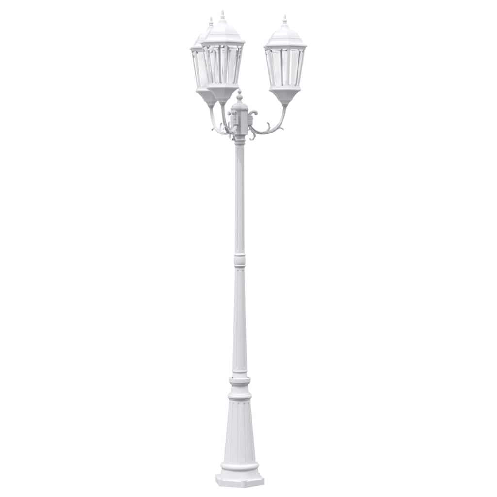 Vidaxx éclairage de jardin blanc 61 x 53 x 235 cm aluminium et verre