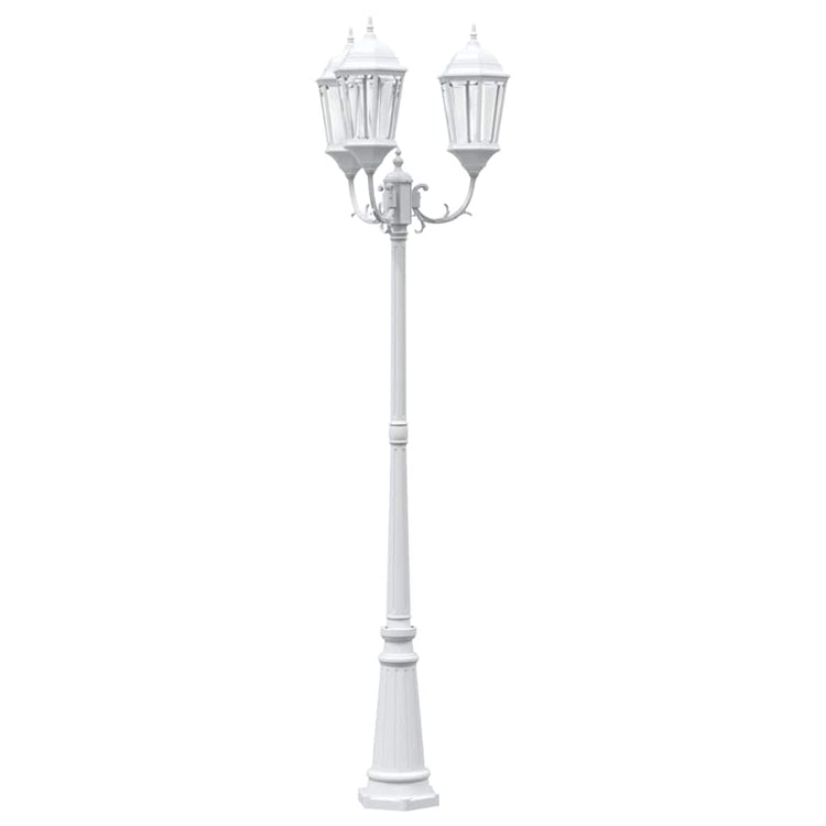 Vidaxx éclairage de jardin blanc 61 x 53 x 235 cm aluminium et verre