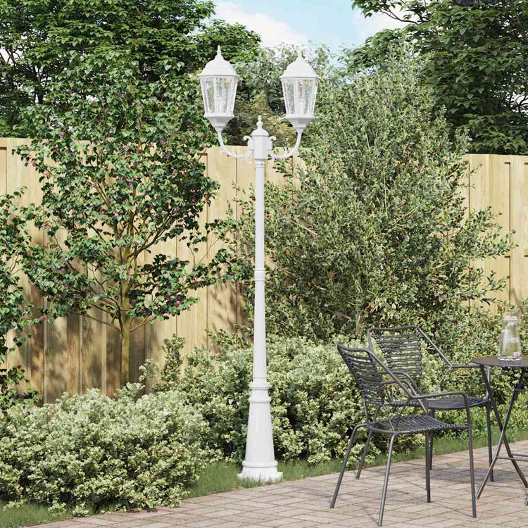 Vidaxx éclairage de jardin blanc 68 x 20 x 235 cm aluminium et verre