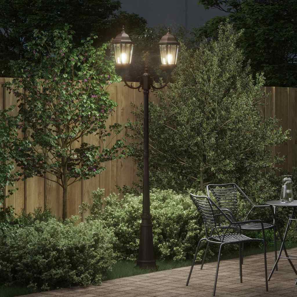 VidaXL éclairage de jardin bronze 68 x 20 x 235 cm aluminium et verre