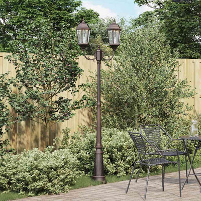 VidaXL éclairage de jardin bronze 68 x 20 x 235 cm aluminium et verre