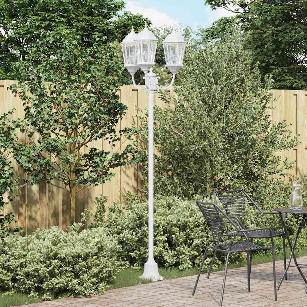 Vidaxx éclairage de jardin blanc 57 x 49 x 241 cm aluminium et verre