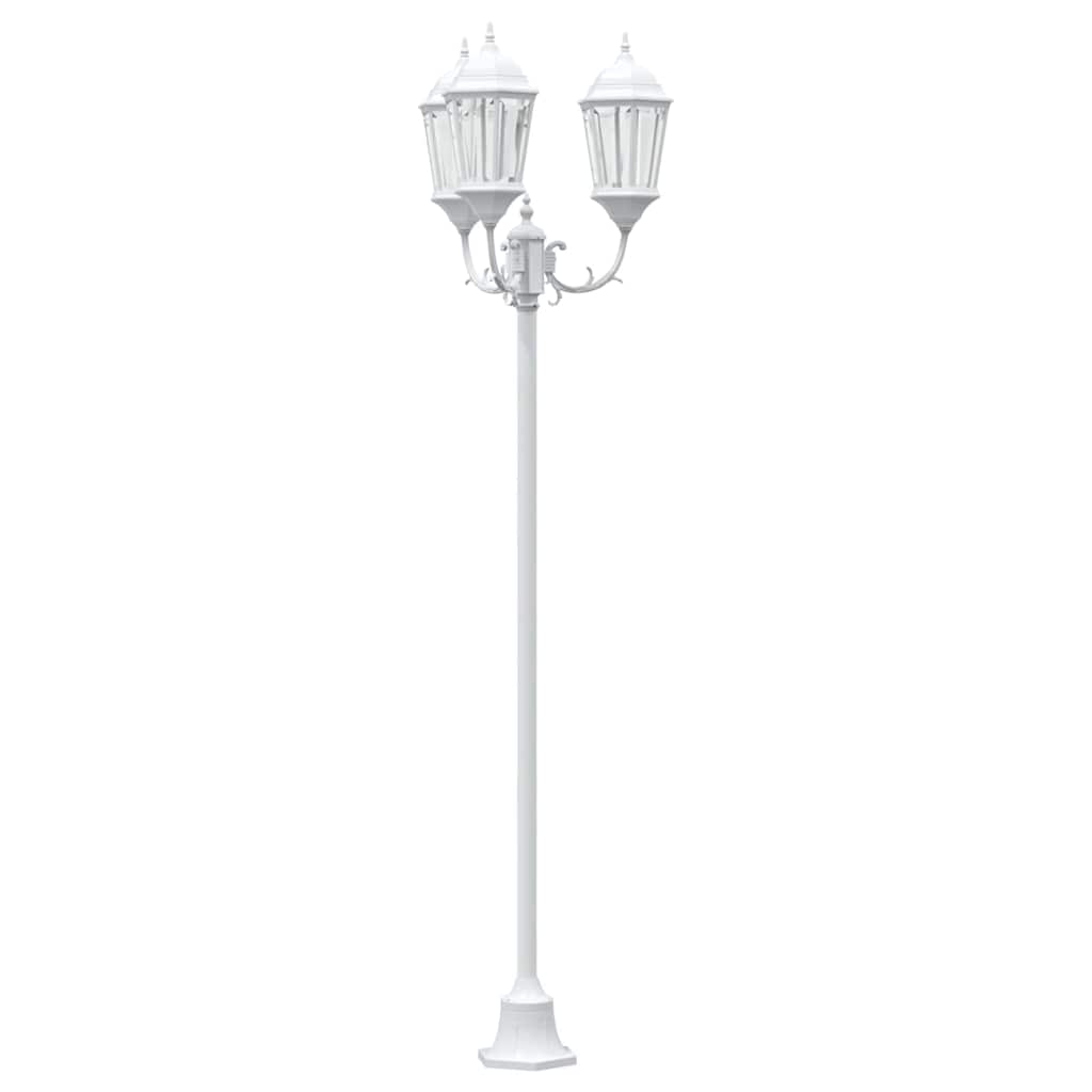 Vidaxx éclairage de jardin blanc 57 x 49 x 241 cm aluminium et verre