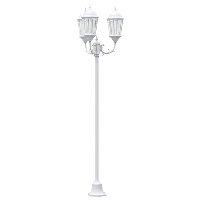 Vidaxx éclairage de jardin blanc 57 x 49 x 241 cm aluminium et verre