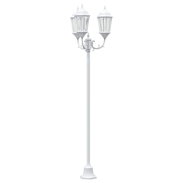 Vidaxx éclairage de jardin blanc 57 x 49 x 241 cm aluminium et verre
