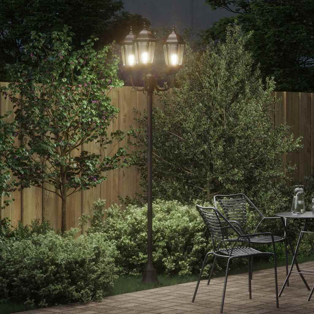 Vidaxx éclairage de jardin bronze 57 x 49 x 241 cm aluminium et verre