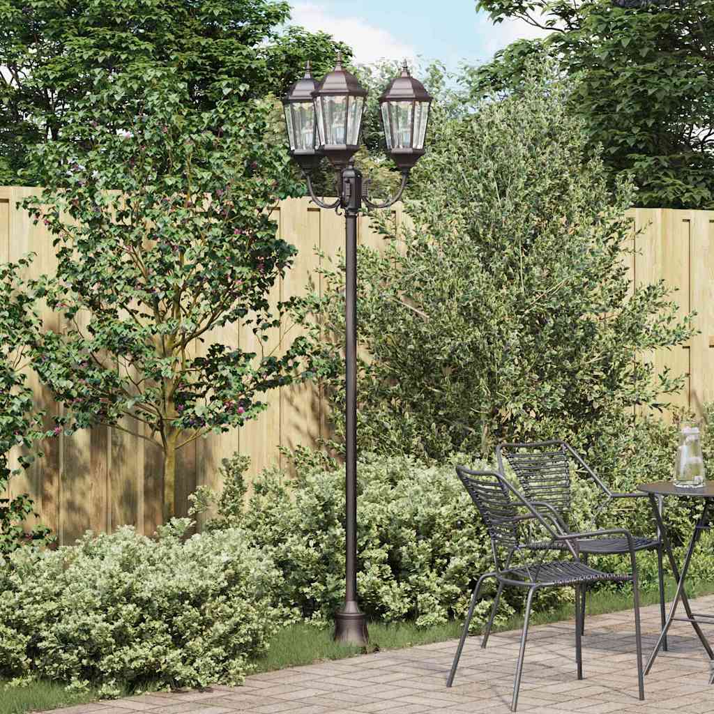 Vidaxx éclairage de jardin bronze 57 x 49 x 241 cm aluminium et verre