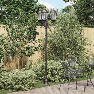 Vidaxx éclairage de jardin bronze 57 x 49 x 241 cm aluminium et verre