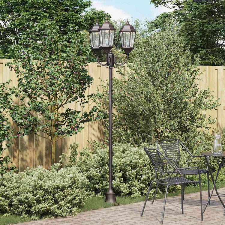 Vidaxx éclairage de jardin bronze 57 x 49 x 241 cm aluminium et verre
