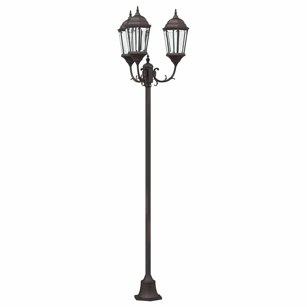 Vidaxx éclairage de jardin bronze 57 x 49 x 241 cm aluminium et verre