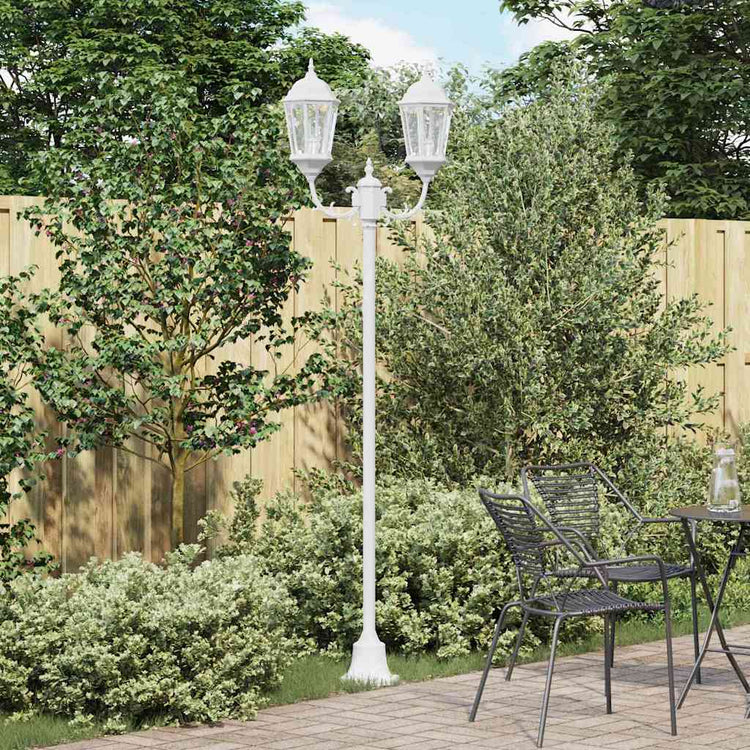 Vidaxx éclairage de jardin blanc 68 x 20 x 235 cm aluminium et verre