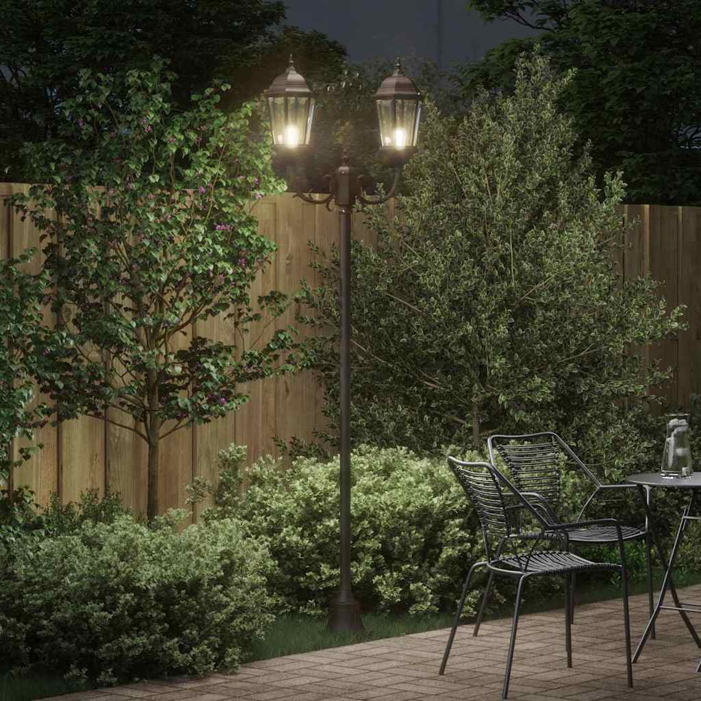 VidaXL éclairage de jardin bronze 68 x 20 x 235 cm aluminium et verre