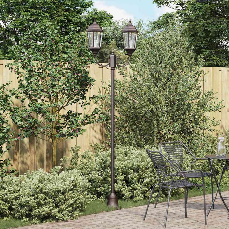 VidaXL éclairage de jardin bronze 68 x 20 x 235 cm aluminium et verre