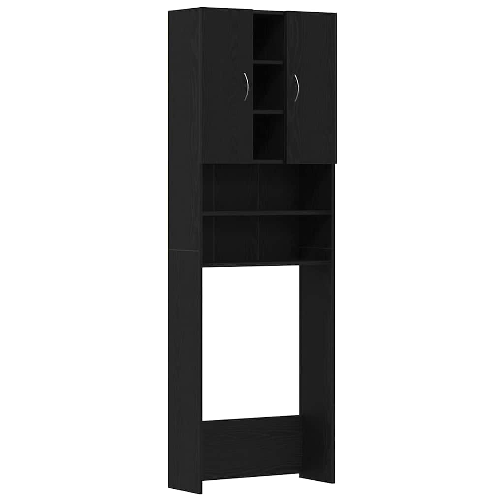 Vidaxx meuble lave linge 64x25,5x190 cm coloris chêne noir