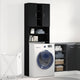 Vidaxx meuble lave linge 64x25,5x190 cm coloris chêne noir