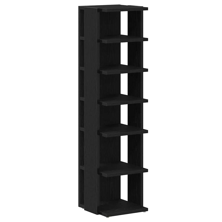 Vidaxx armoire à chaussures 25x27x102 cm bois fini couleur chêne noir