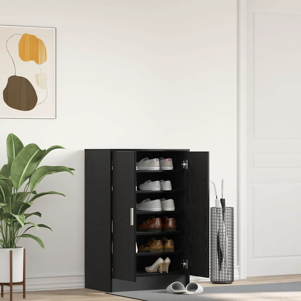 Vidaxx armoire à chaussures 60x35x92 cm aggloméré chêne noir