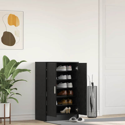 Vidaxx armoire à chaussures 60x35x92 cm aggloméré chêne noir