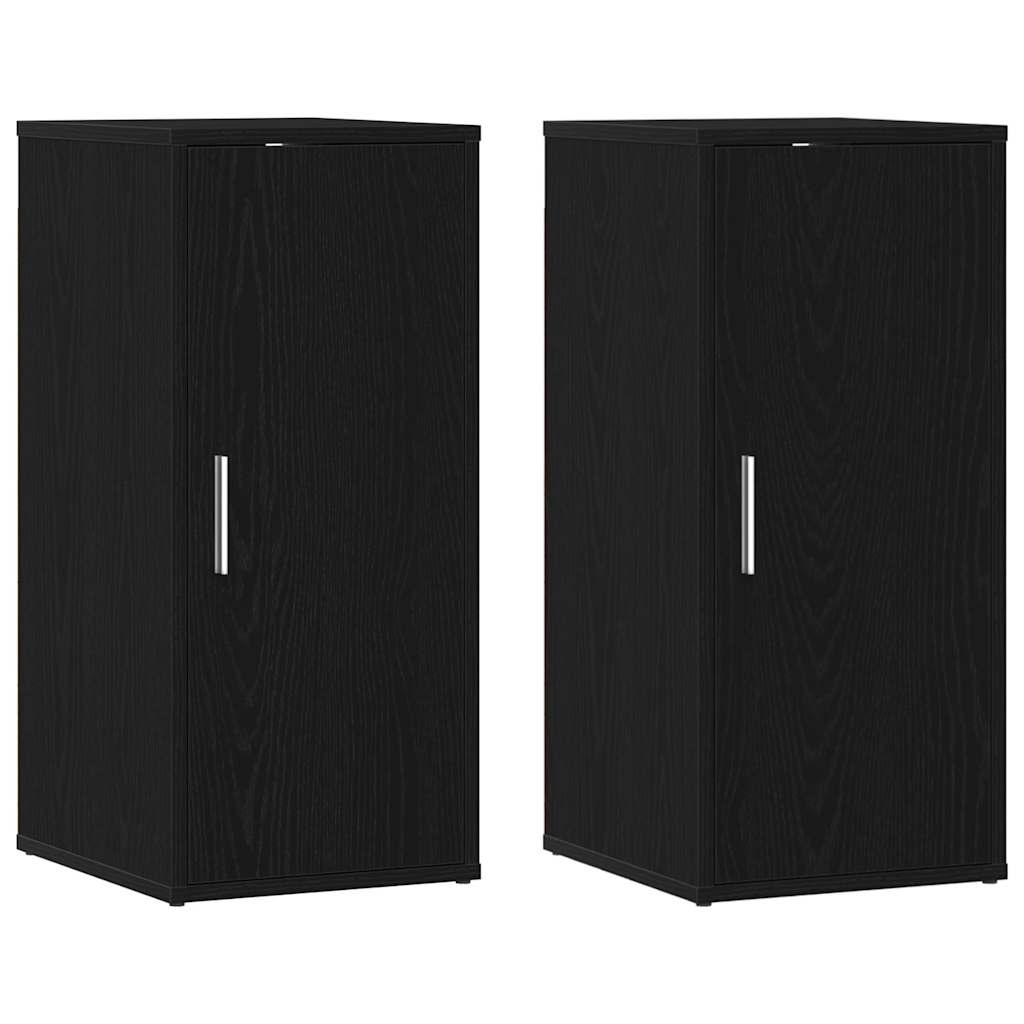 Vidaxx armoires à chaussures 32x35x70 cm aggloméré 2 pcs chêne noir