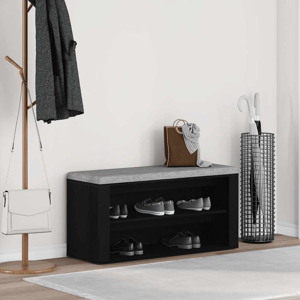 Vidaxx banc à chaussures 100x35x45 cm bois fini chêne noir