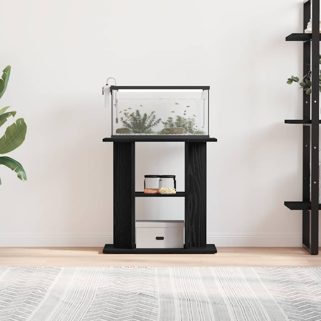 Vidaxx support d'aquarium chêne noir 60x30x60 cm bois d'ingénierie