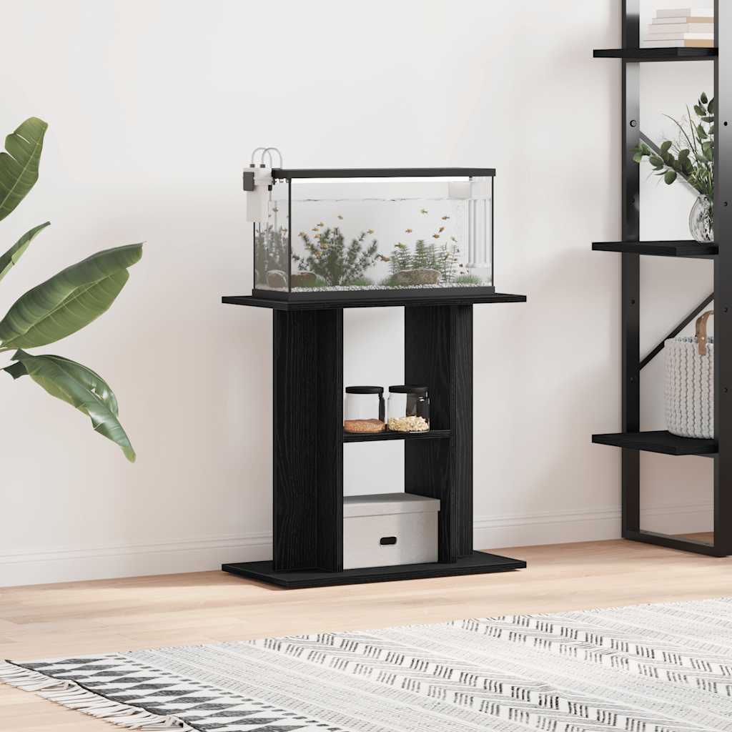 Vidaxx support d'aquarium chêne noir 60x30x60 cm bois d'ingénierie
