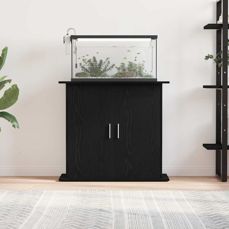 Vidaxx support d'aquarium chêne noir 81x36x73 cm bois d'ingénierie