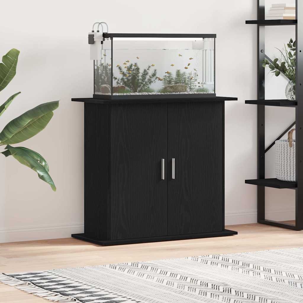 Vidaxx support d'aquarium chêne noir 81x36x73 cm bois d'ingénierie