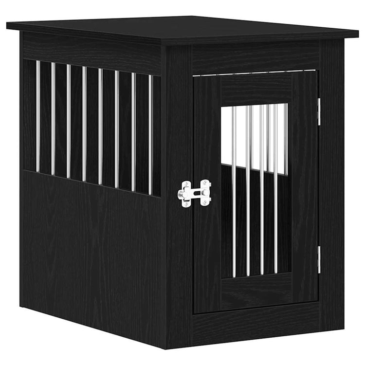 Vidaxxl meuble cage pour chien 45x62x59 cm bois fini chêne noir