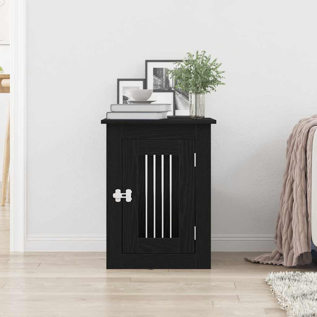 Vidaxxl meuble cage pour chien 45x62x59 cm bois fini chêne noir