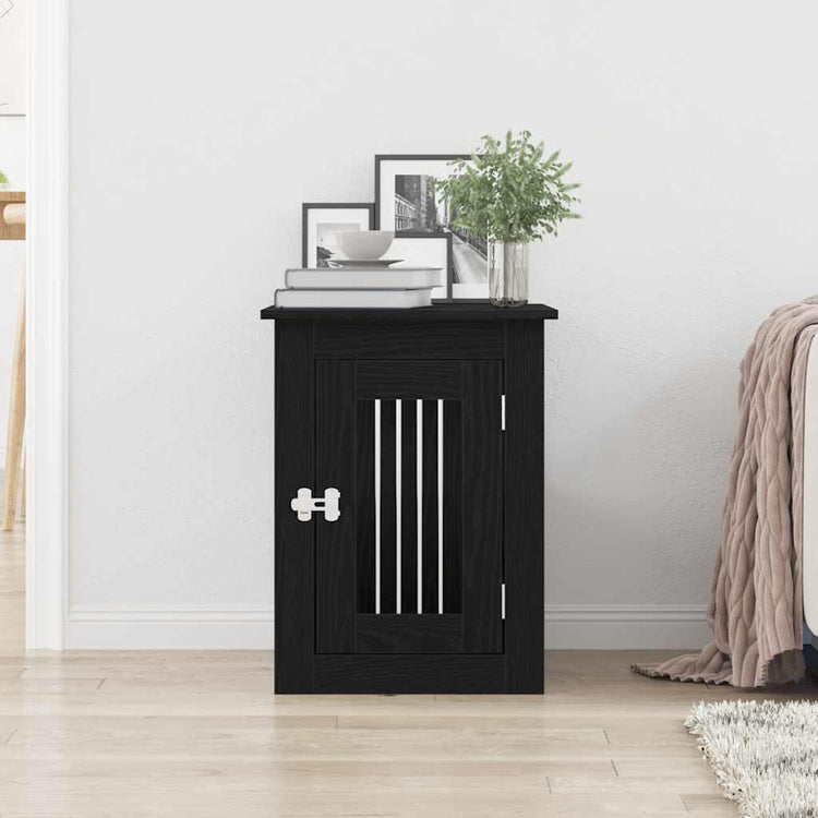 Vidaxxl meuble cage pour chien 45x62x59 cm bois fini chêne noir